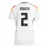 Damen Fußballbekleidung Deutschland Antonio Rudiger #2 Heimtrikot EM 2024 Kurzarm